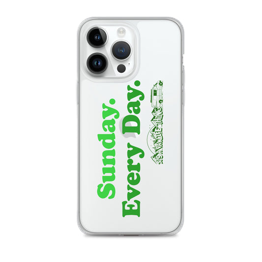 Clear Case for iPhone® with “Sunday Every Day” logo