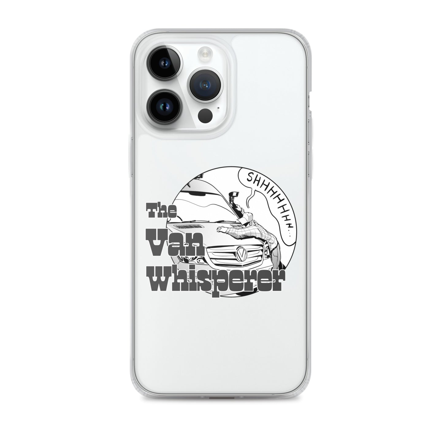 Clear Case for iPhone® with “The Van Whisperer” (M) logo