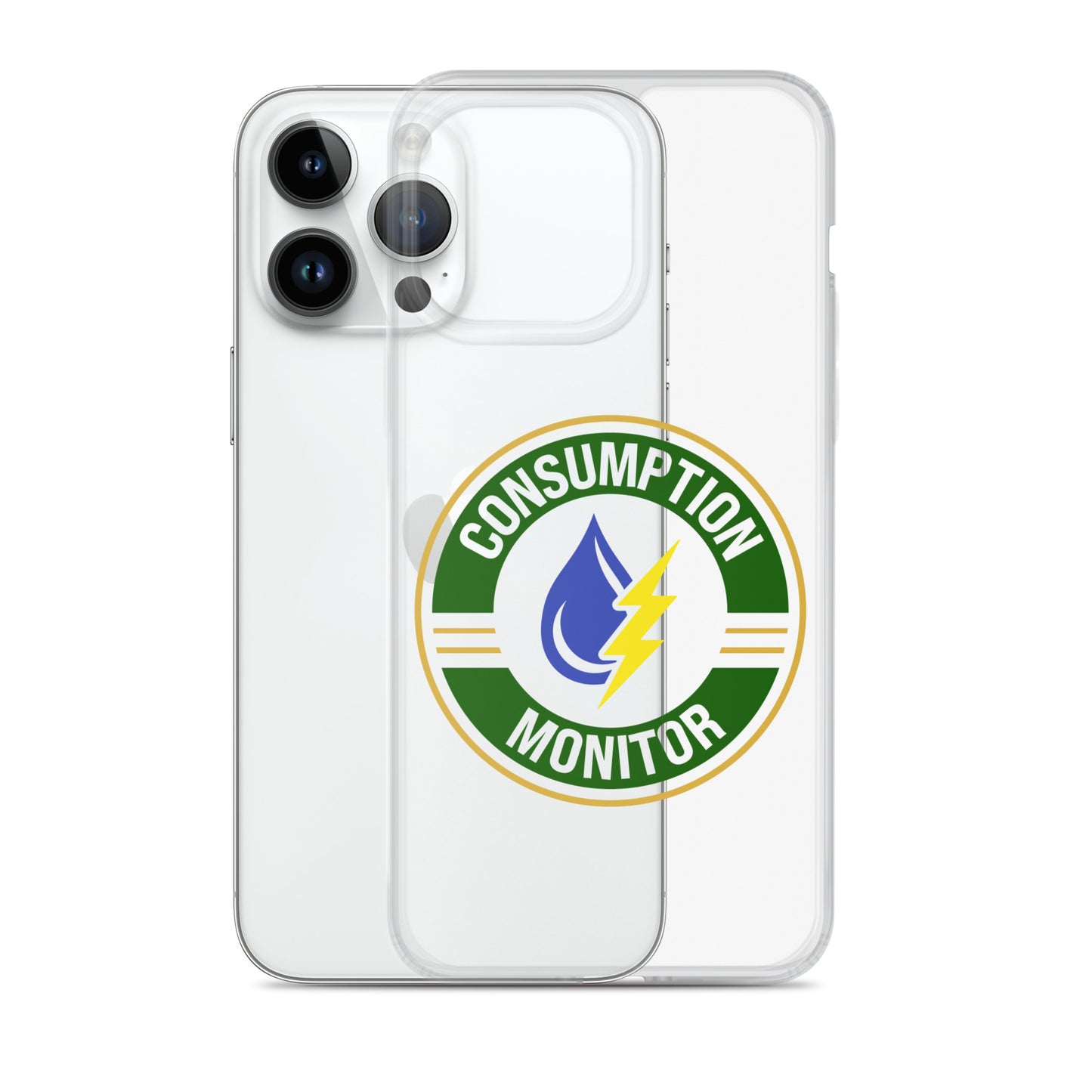 Clear Case for iPhone® with “Consumption Monitor" logo