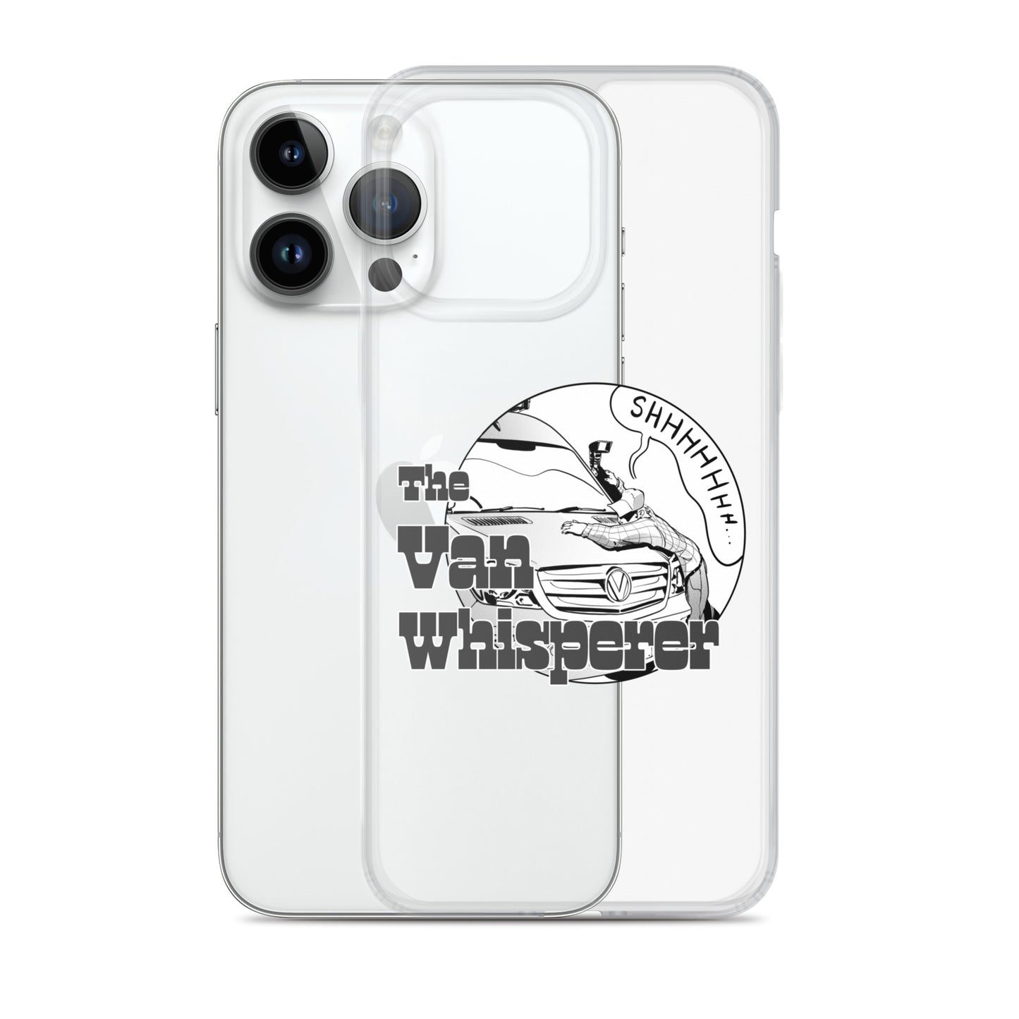 Clear Case for iPhone® with “The Van Whisperer” (M) logo