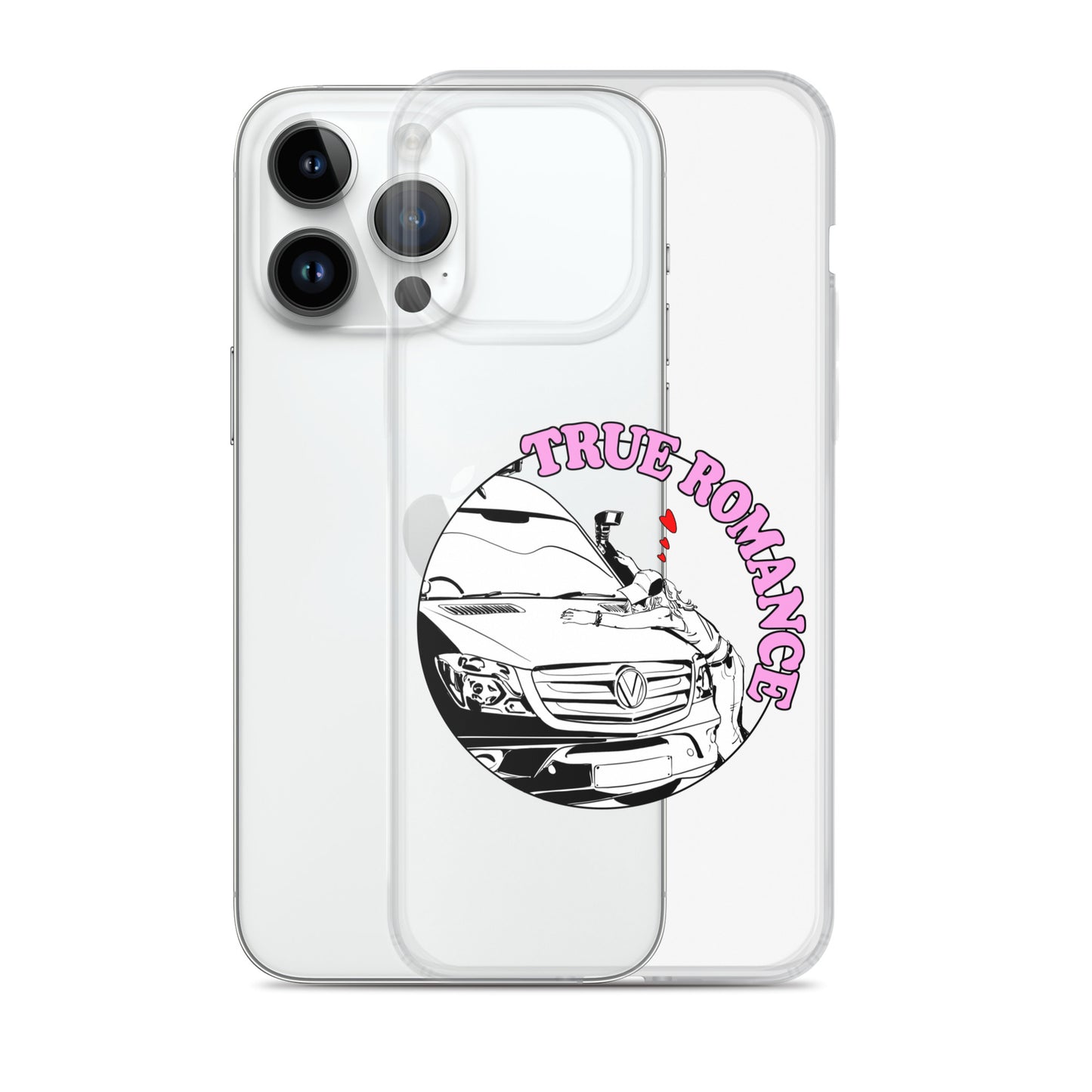 Clear Case for iPhone® with “True Romance” (F) logo