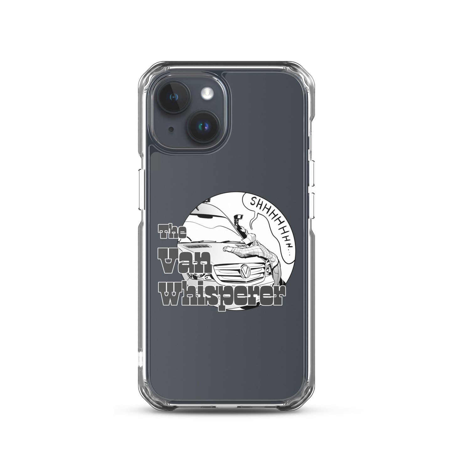 Clear Case for iPhone® with “The Van Whisperer” (M) logo