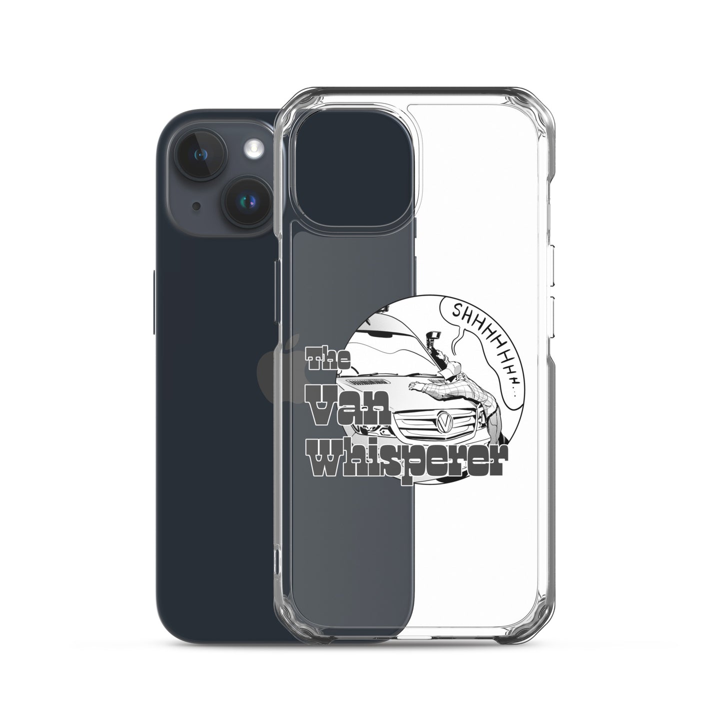 Clear Case for iPhone® with “The Van Whisperer” (M) logo