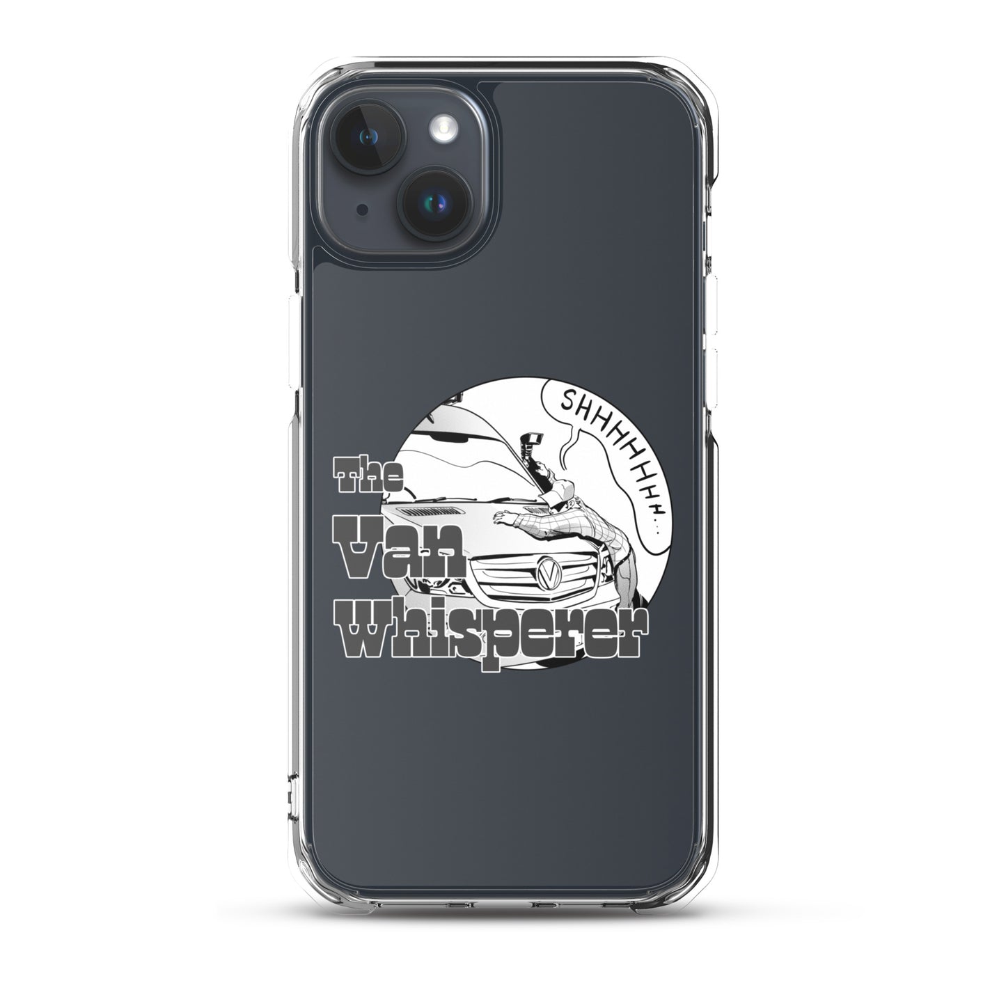 Clear Case for iPhone® with “The Van Whisperer” (M) logo