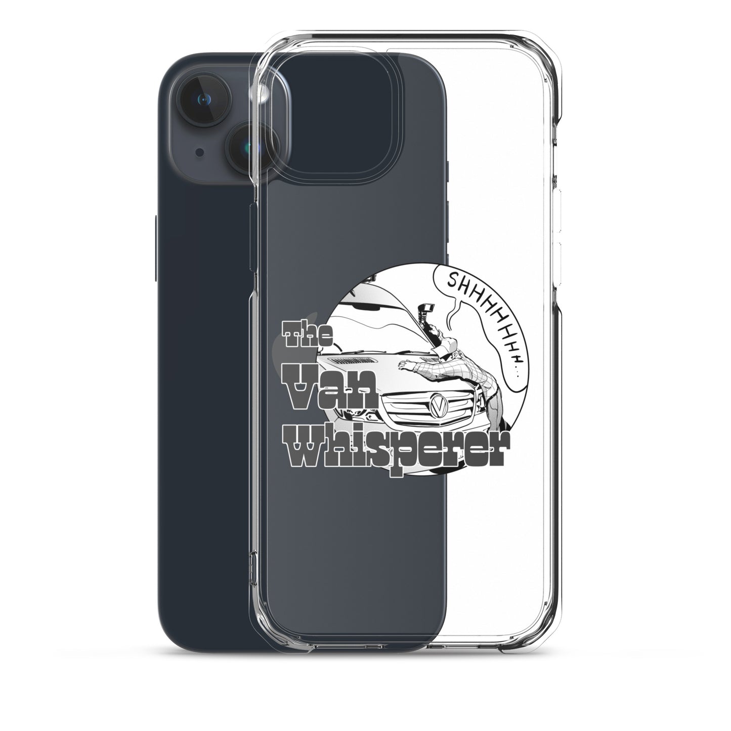 Clear Case for iPhone® with “The Van Whisperer” (M) logo