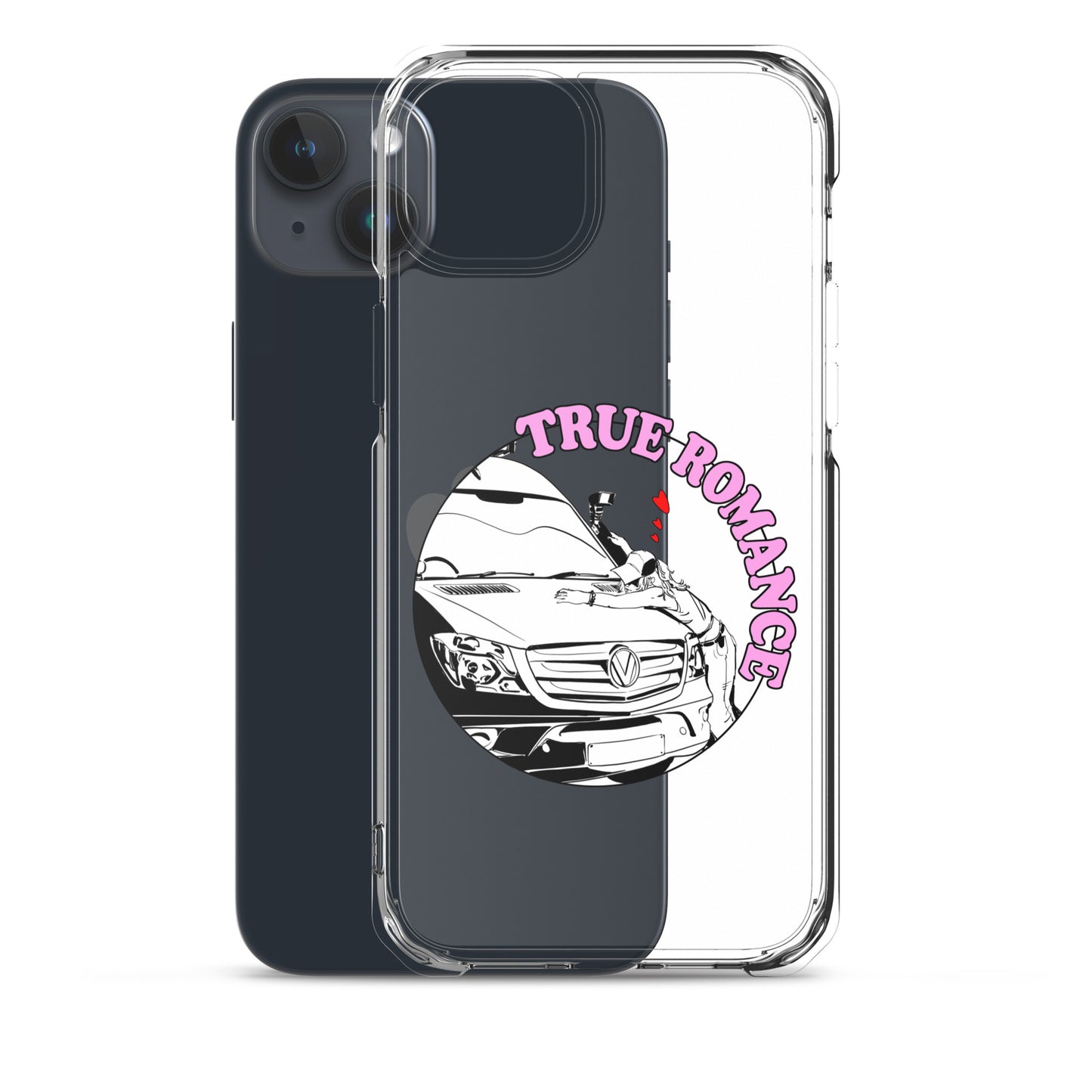 Clear Case for iPhone® with “True Romance” (F) logo