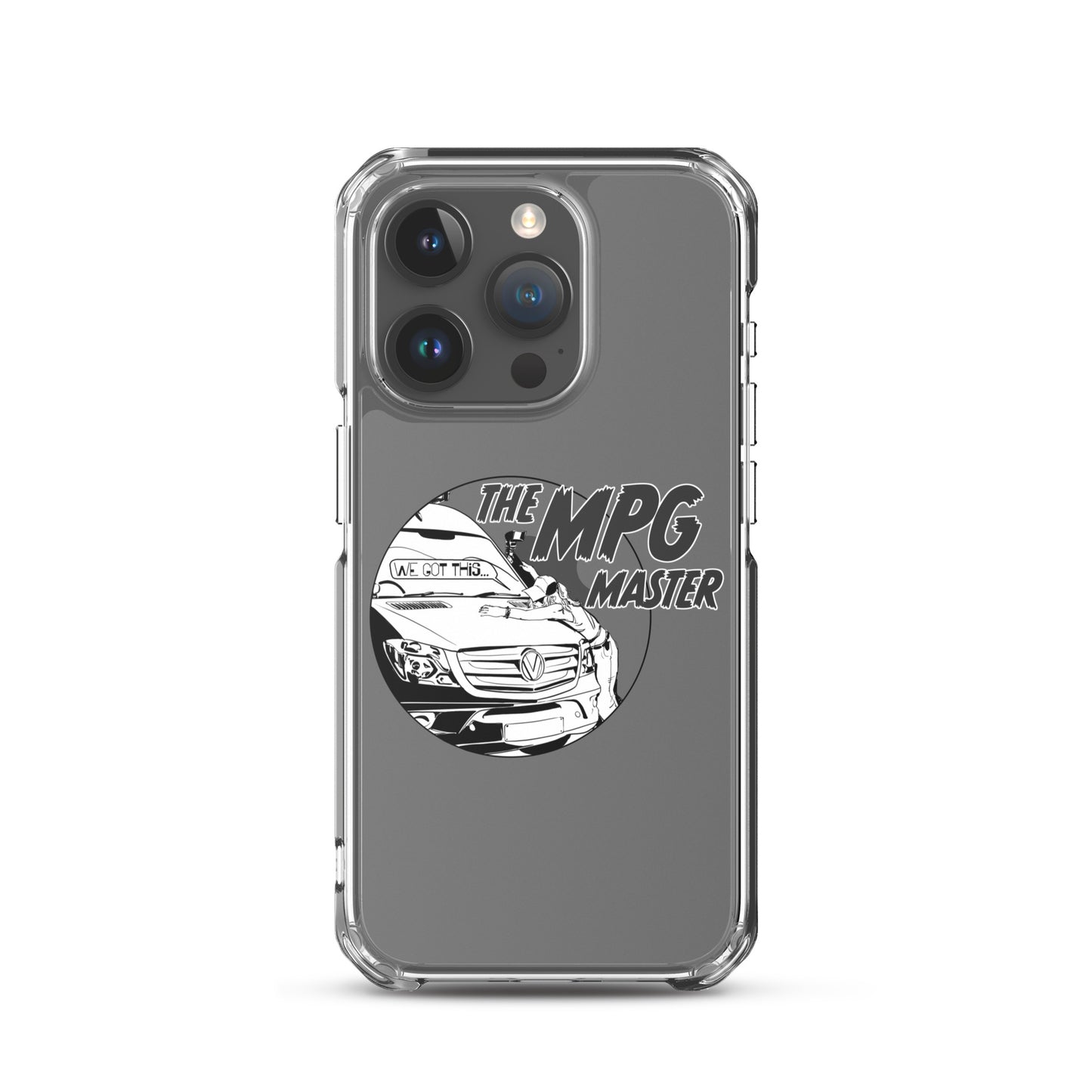 Clear Case for iPhone® with “The MPG Master” (F) logo