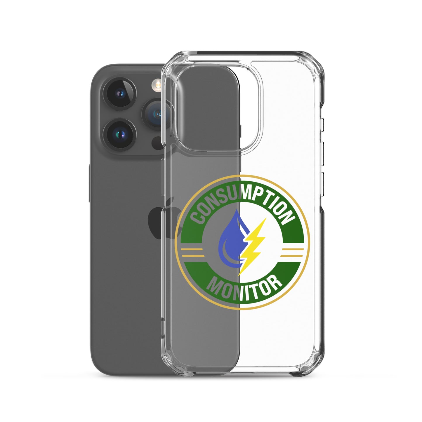 Clear Case for iPhone® with “Consumption Monitor" logo