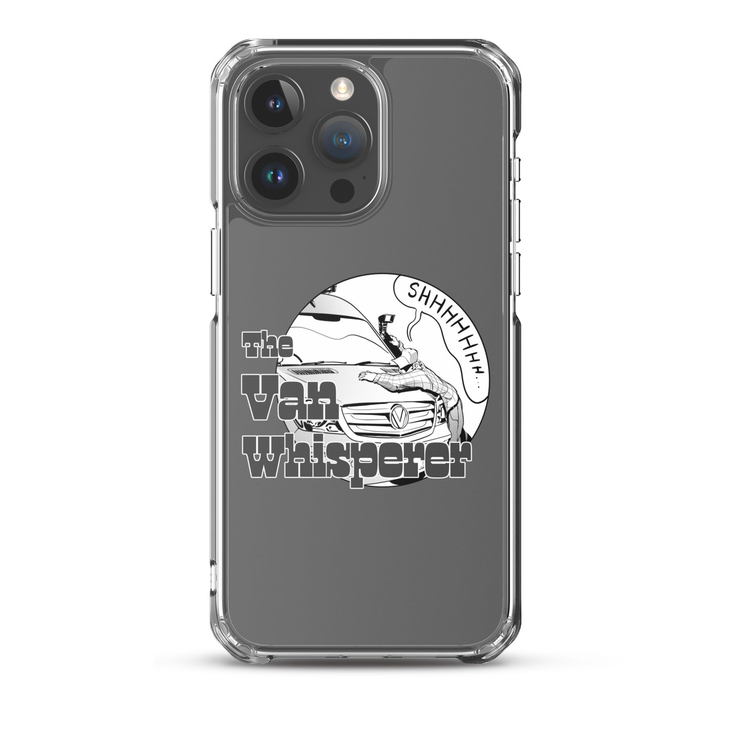 Clear Case for iPhone® with “The Van Whisperer” (M) logo