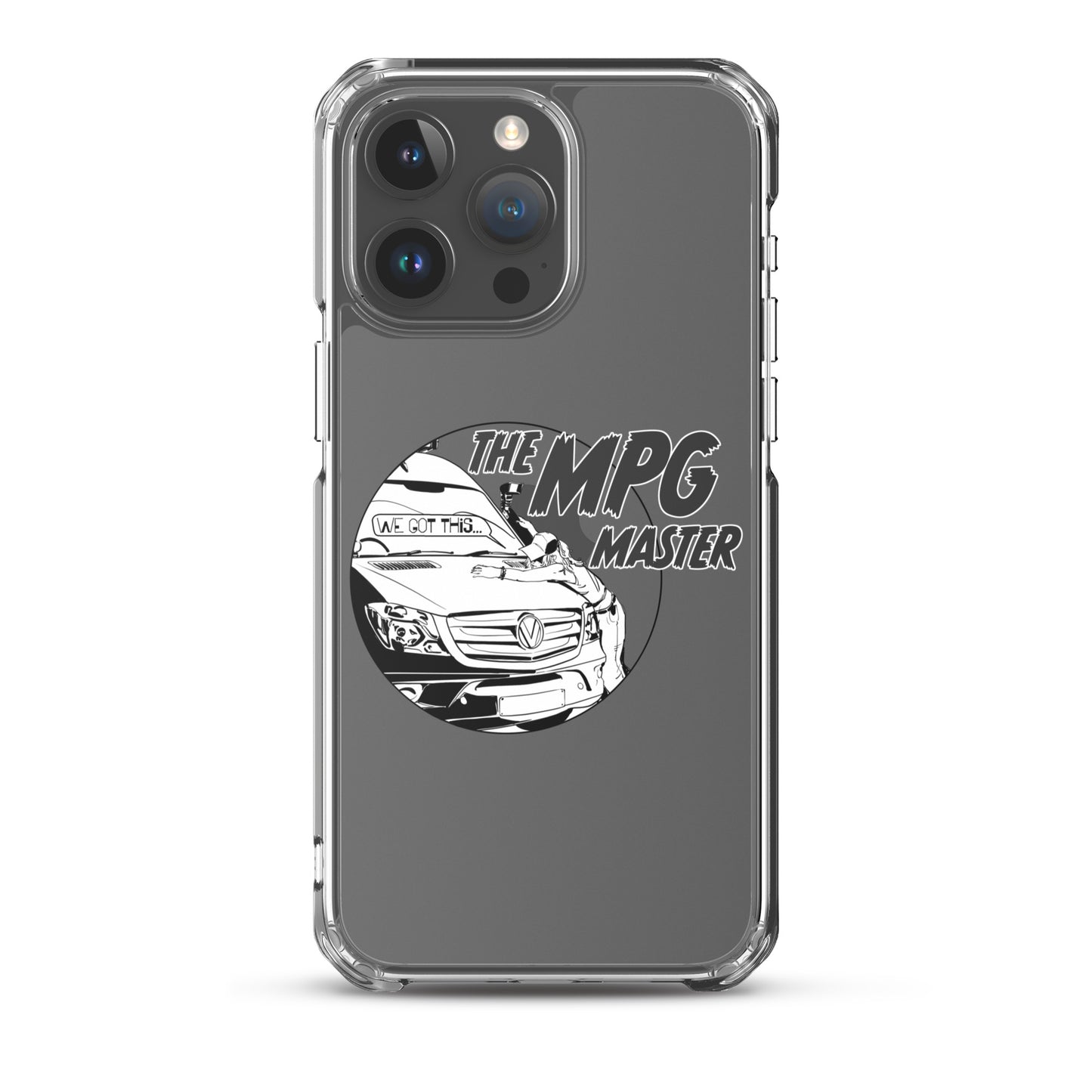 Clear Case for iPhone® with “The MPG Master” (F) logo