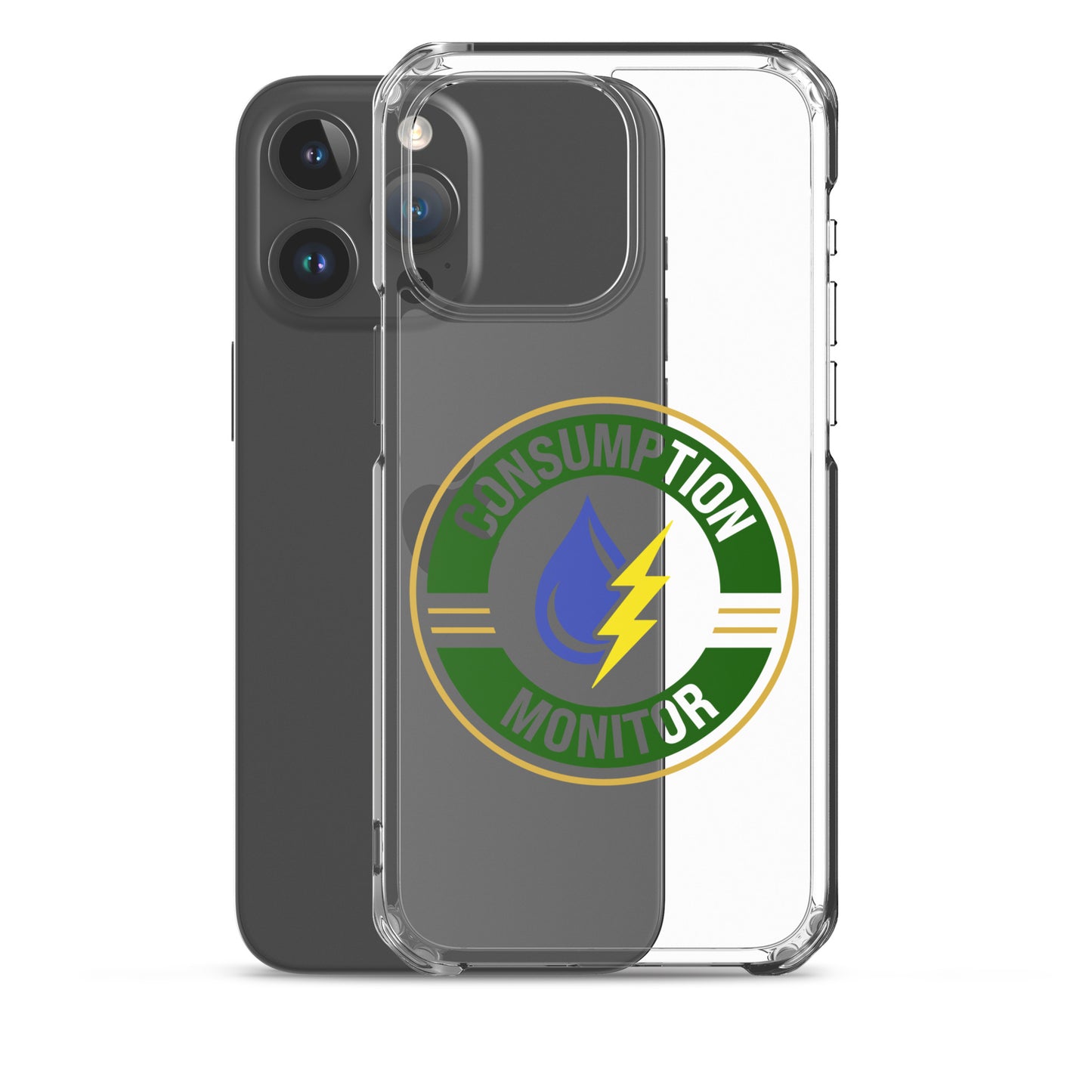 Clear Case for iPhone® with “Consumption Monitor" logo