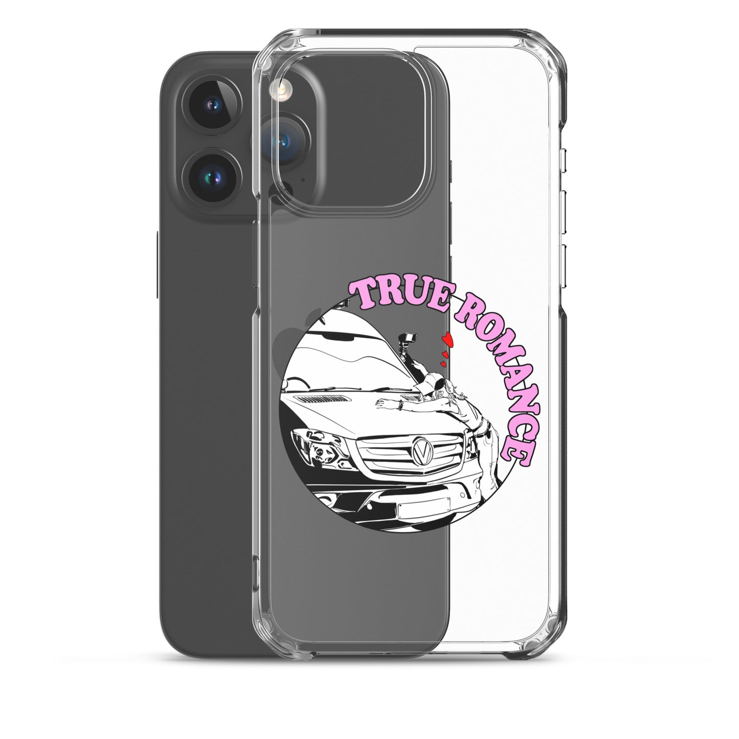 Clear Case for iPhone® with “True Romance” (F) logo