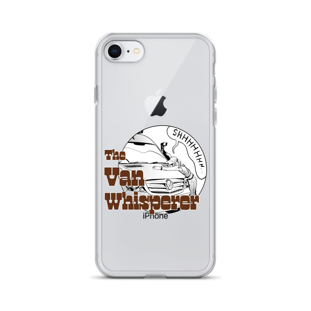 Clear Case for iPhone® with “The Van Whisperer” (F) logo