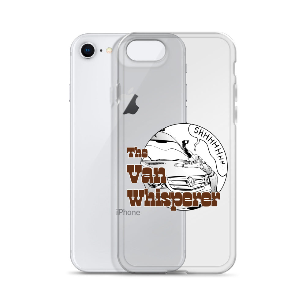 Clear Case for iPhone® with “The Van Whisperer” (F) logo