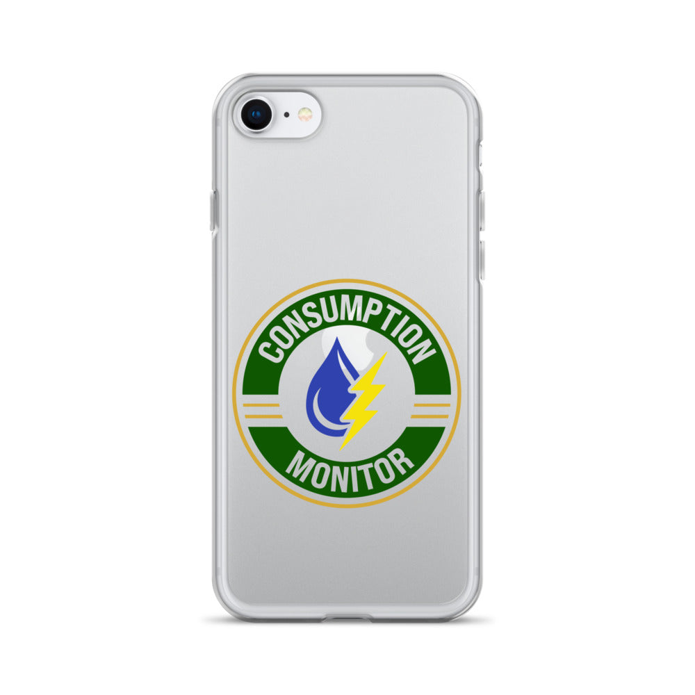 Clear Case for iPhone® with “Consumption Monitor" logo