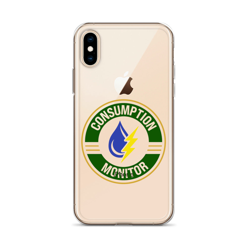 Clear Case for iPhone® with “Consumption Monitor" logo