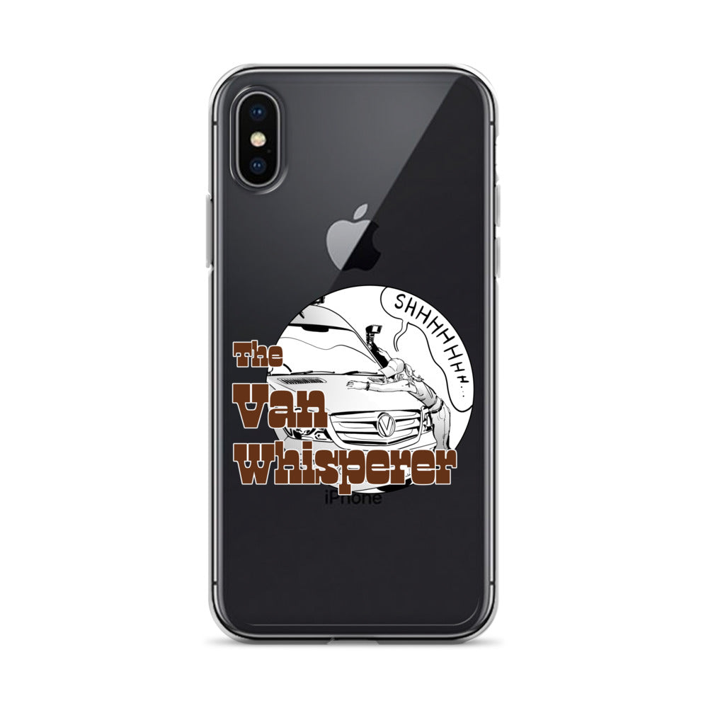 Clear Case for iPhone® with “The Van Whisperer” (F) logo