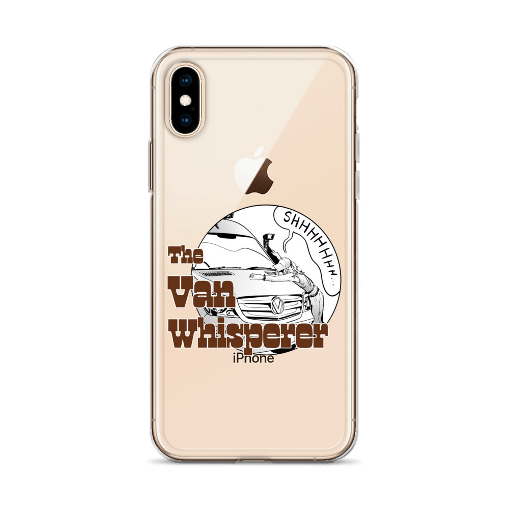 Clear Case for iPhone® with “The Van Whisperer” (F) logo