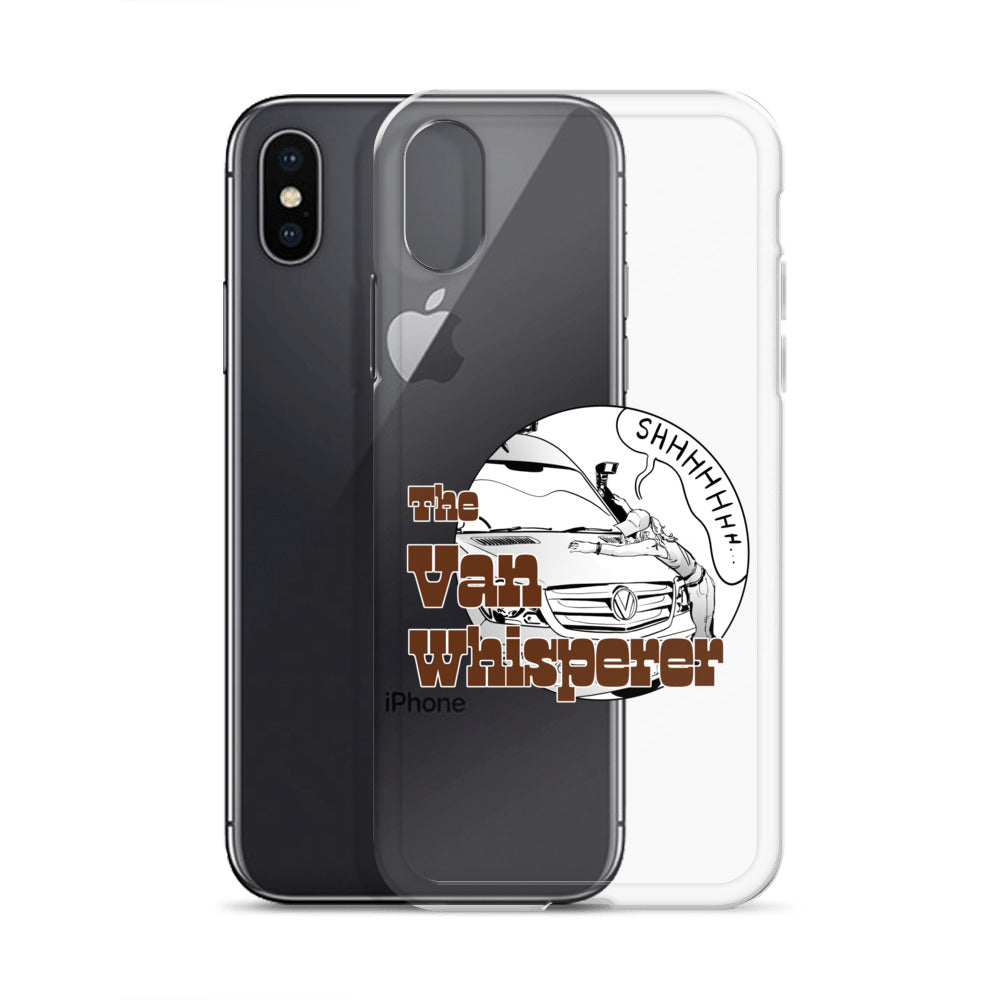 Clear Case for iPhone® with “The Van Whisperer” (F) logo