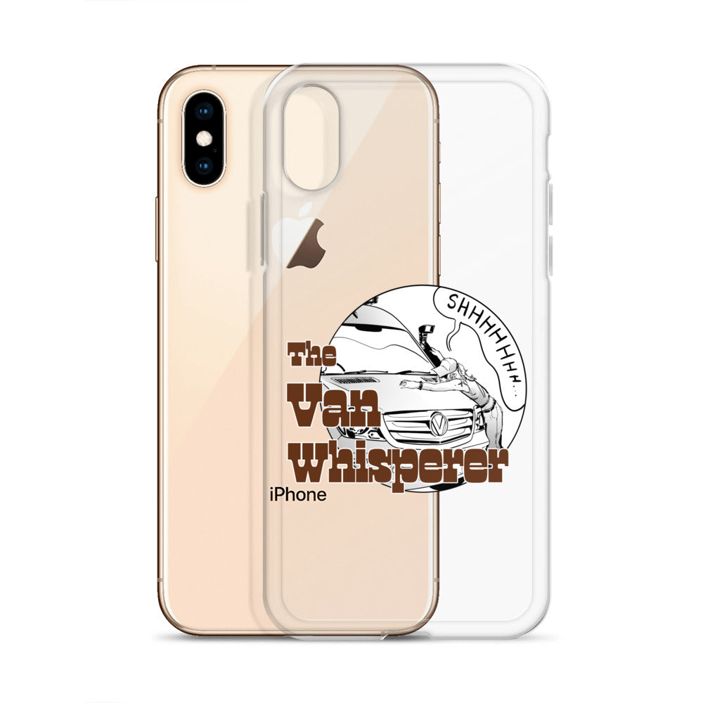 Clear Case for iPhone® with “The Van Whisperer” (F) logo