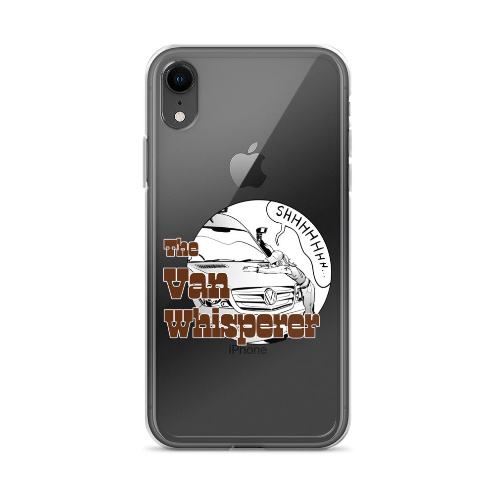 Clear Case for iPhone® with “The Van Whisperer” (F) logo