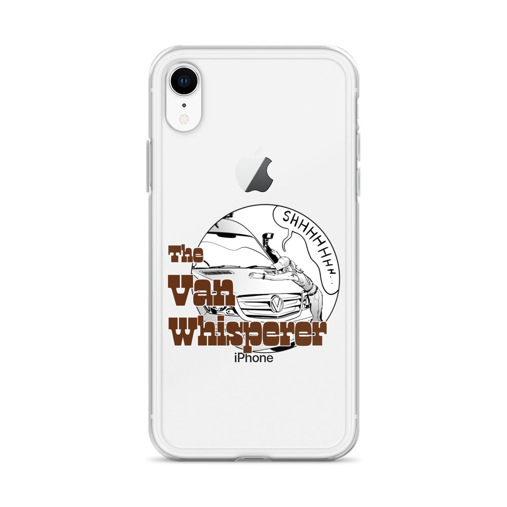 Clear Case for iPhone® with “The Van Whisperer” (F) logo