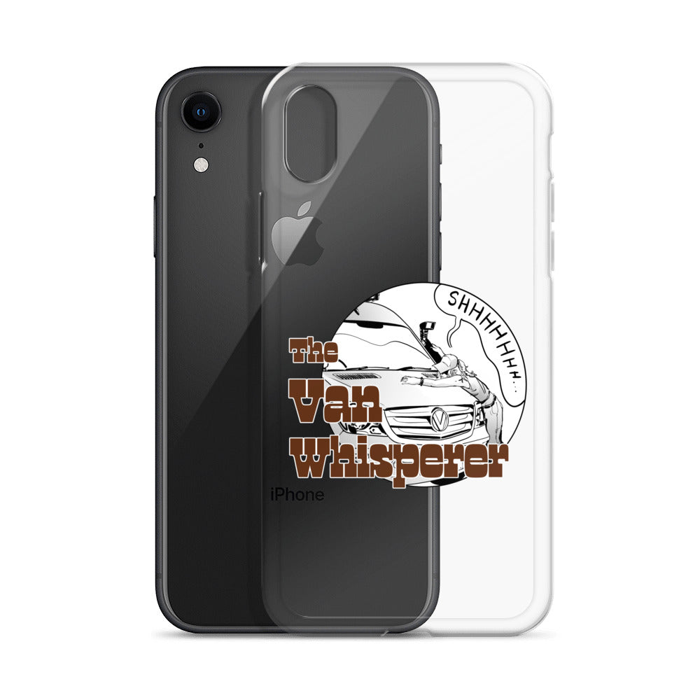 Clear Case for iPhone® with “The Van Whisperer” (F) logo