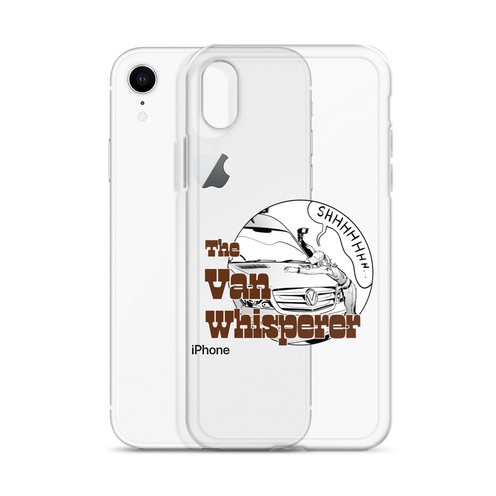 Clear Case for iPhone® with “The Van Whisperer” (F) logo