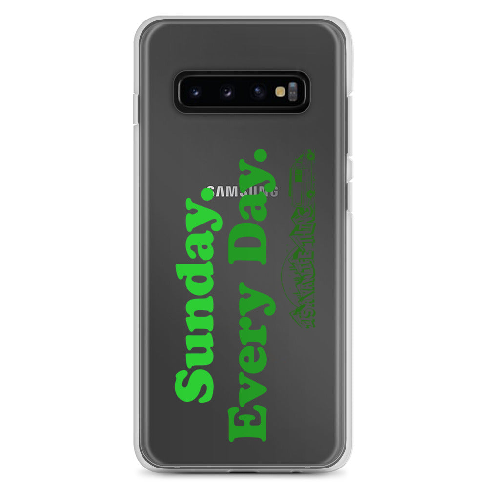 Clear Case for Samsung® with “Sunday Every Day” logo