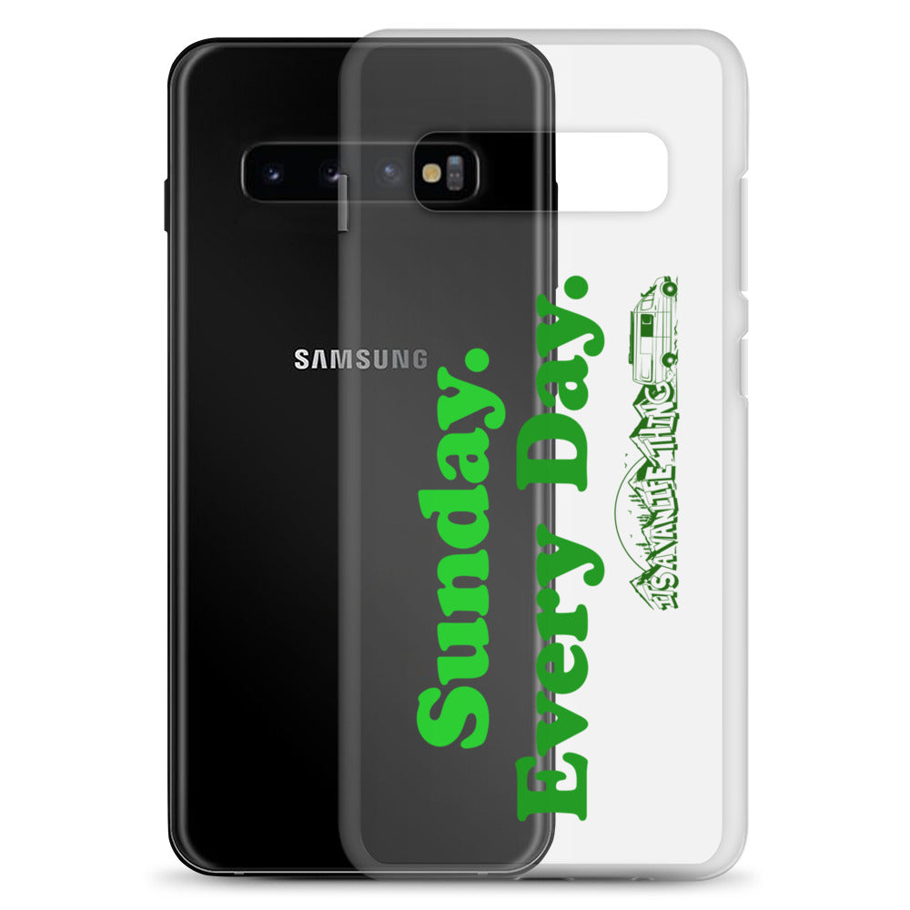 Clear Case for Samsung® with “Sunday Every Day” logo