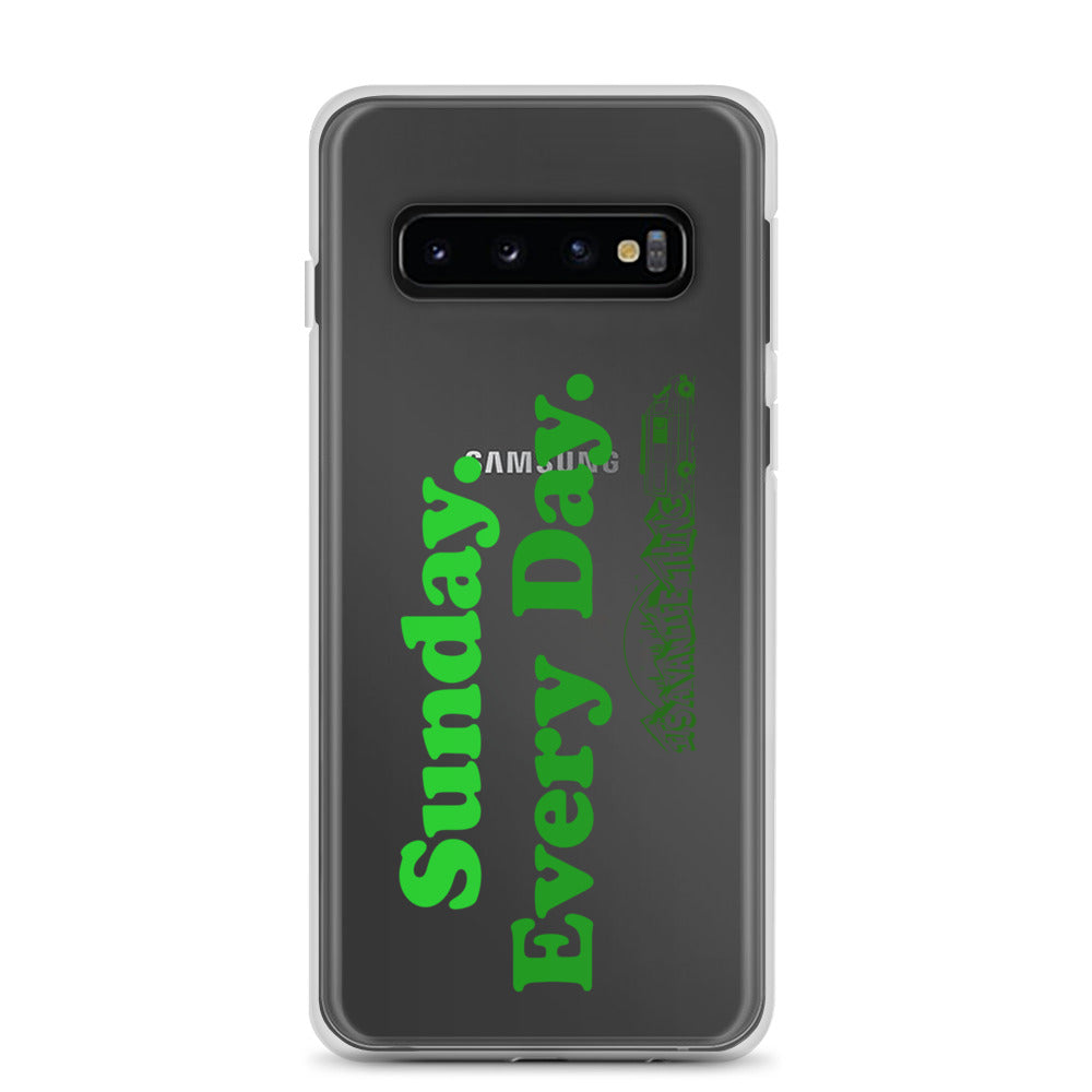 Clear Case for Samsung® with “Sunday Every Day” logo