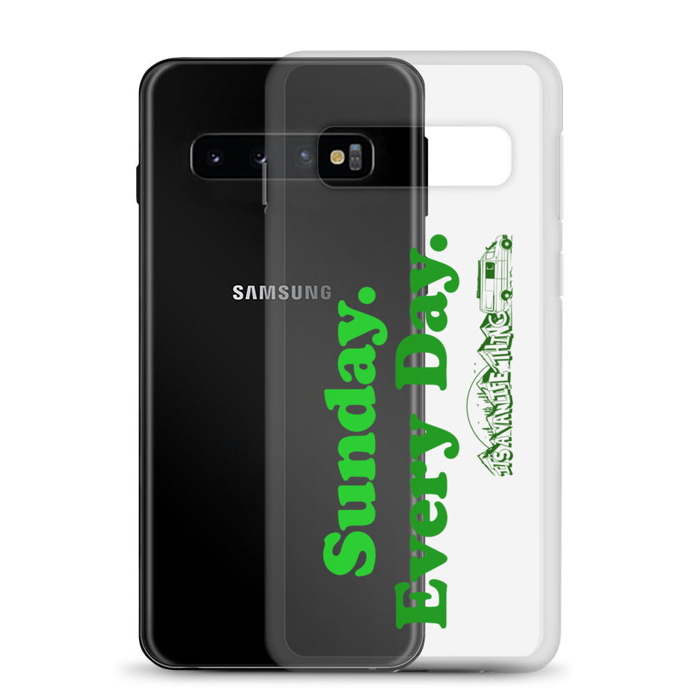 Clear Case for Samsung® with “Sunday Every Day” logo