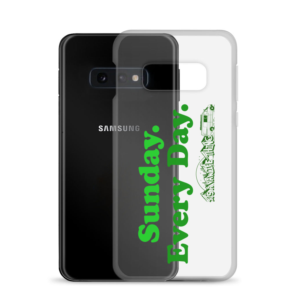 Clear Case for Samsung® with “Sunday Every Day” logo