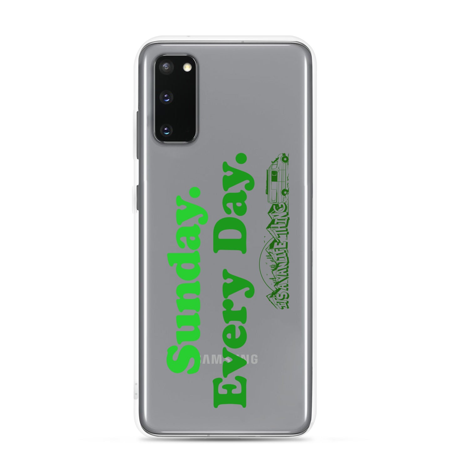 Clear Case for Samsung® with “Sunday Every Day” logo