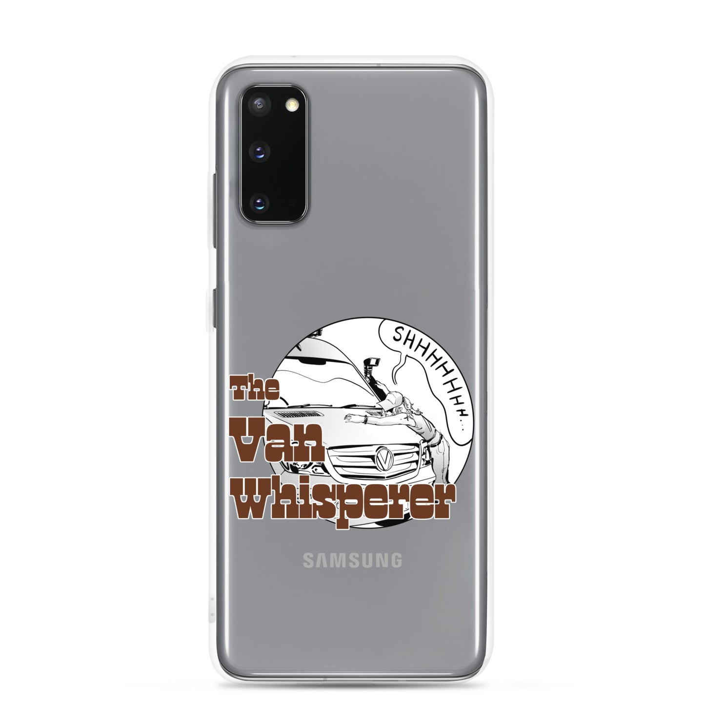 Clear Case for Samsung® with “The Van Whisperer” (F) logo