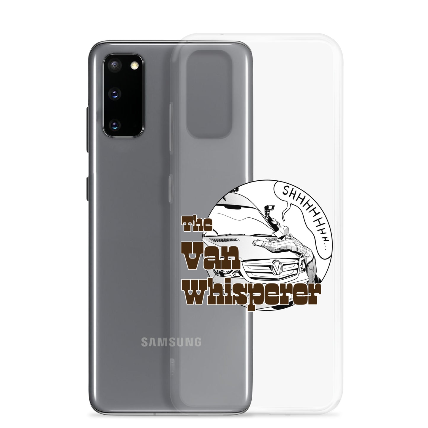 Clear Case for Samsung® with “The Van Whisperer” (M) logo