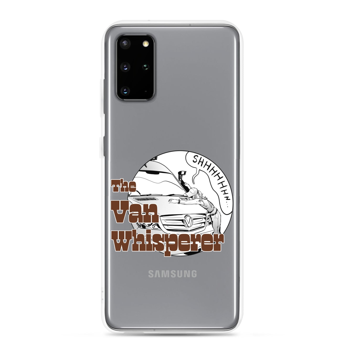 Clear Case for Samsung® with “The Van Whisperer” (F) logo