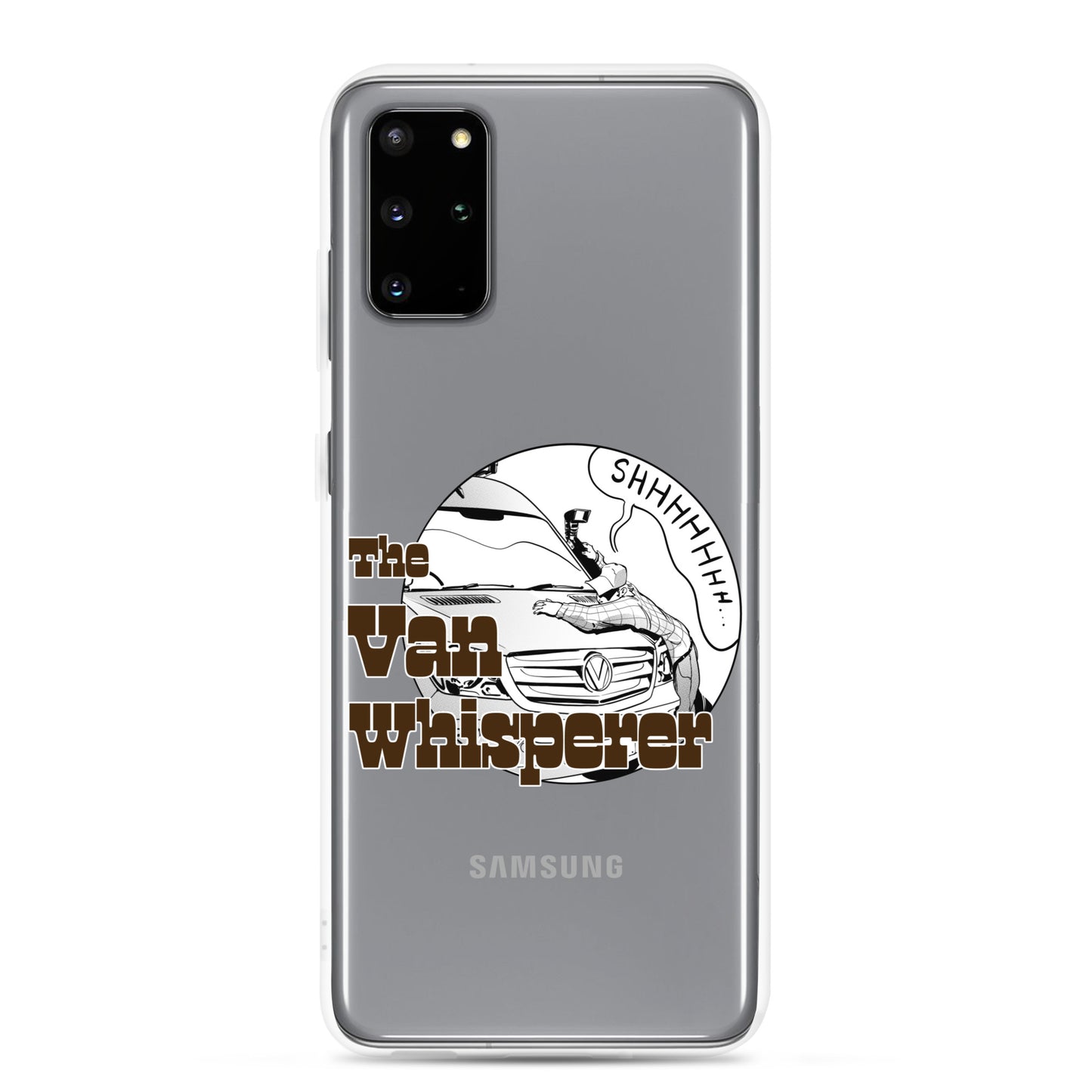 Clear Case for Samsung® with “The Van Whisperer” (M) logo