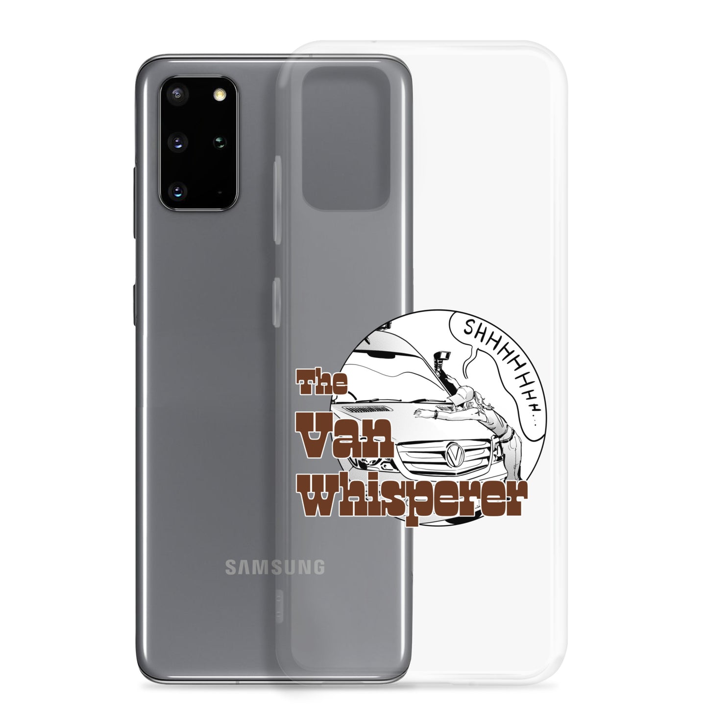 Clear Case for Samsung® with “The Van Whisperer” (F) logo