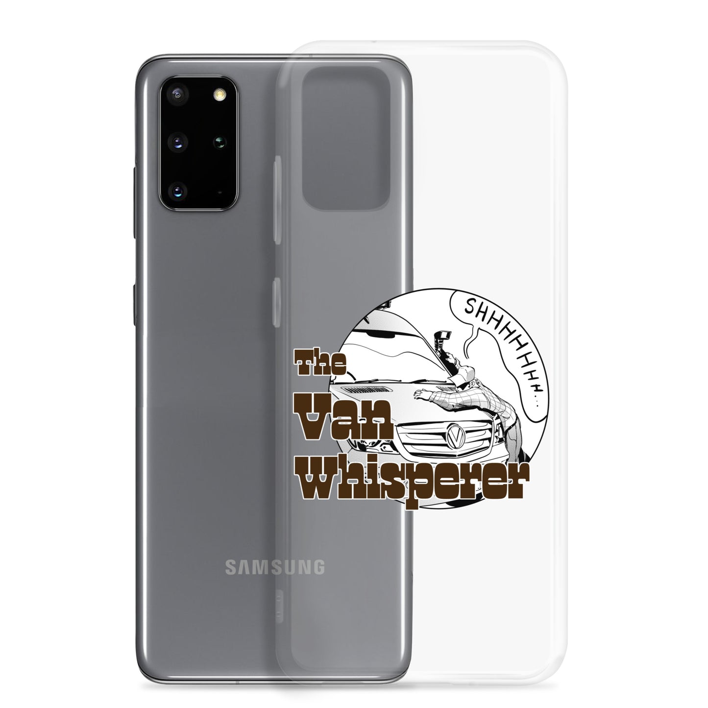 Clear Case for Samsung® with “The Van Whisperer” (M) logo