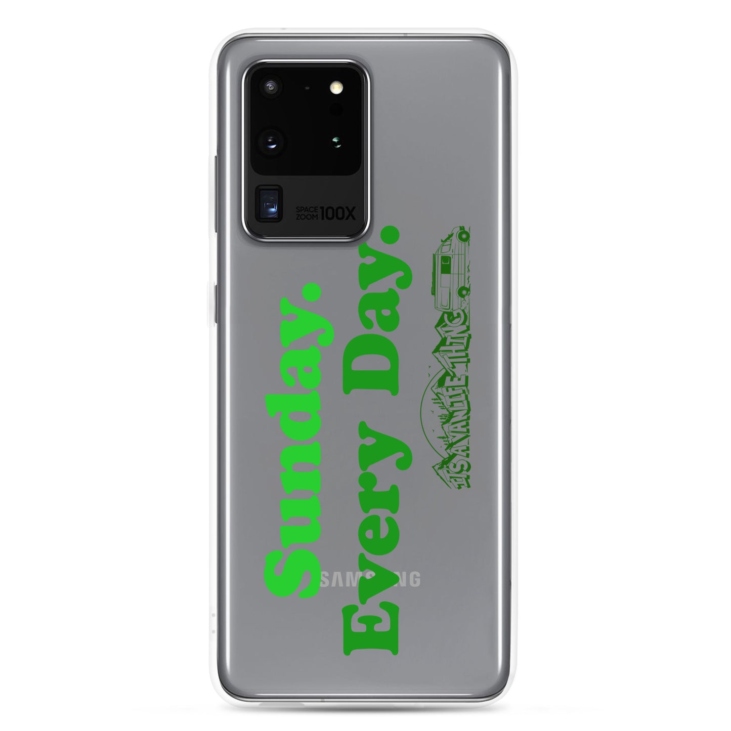 Clear Case for Samsung® with “Sunday Every Day” logo