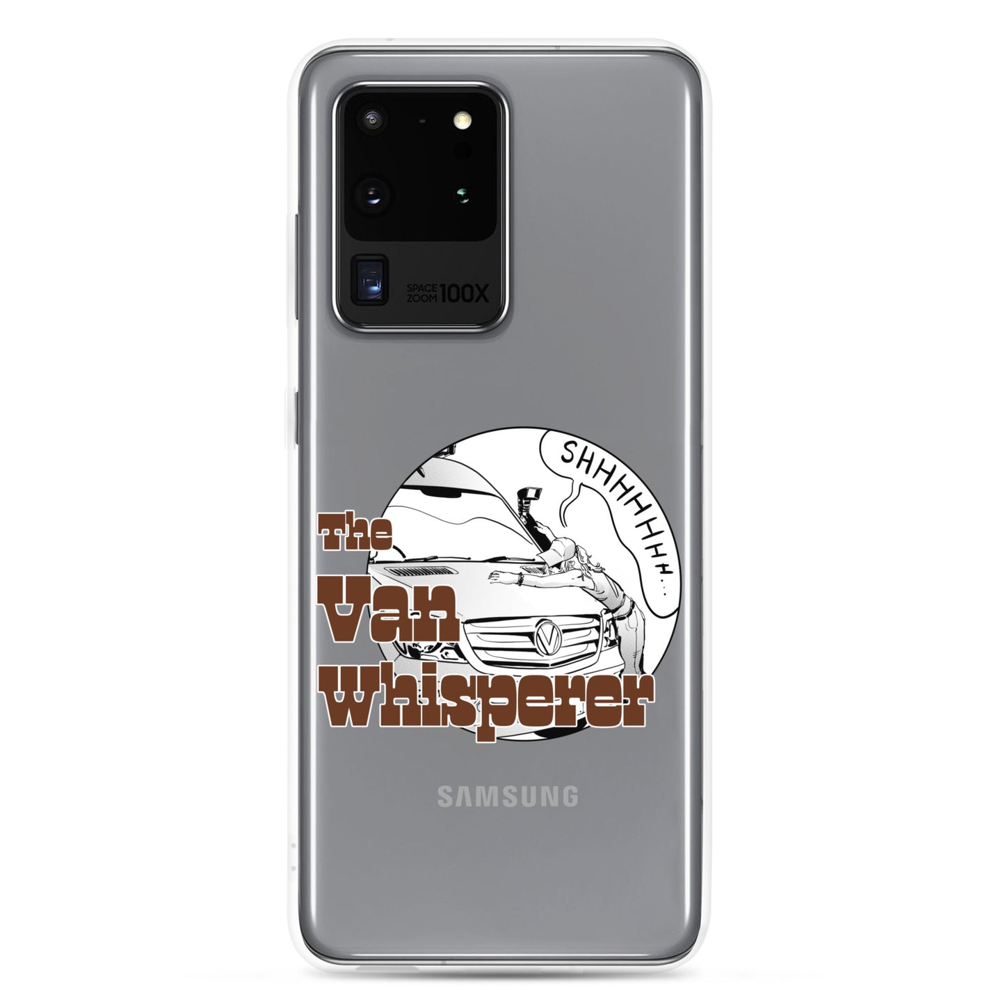 Clear Case for Samsung® with “The Van Whisperer” (F) logo