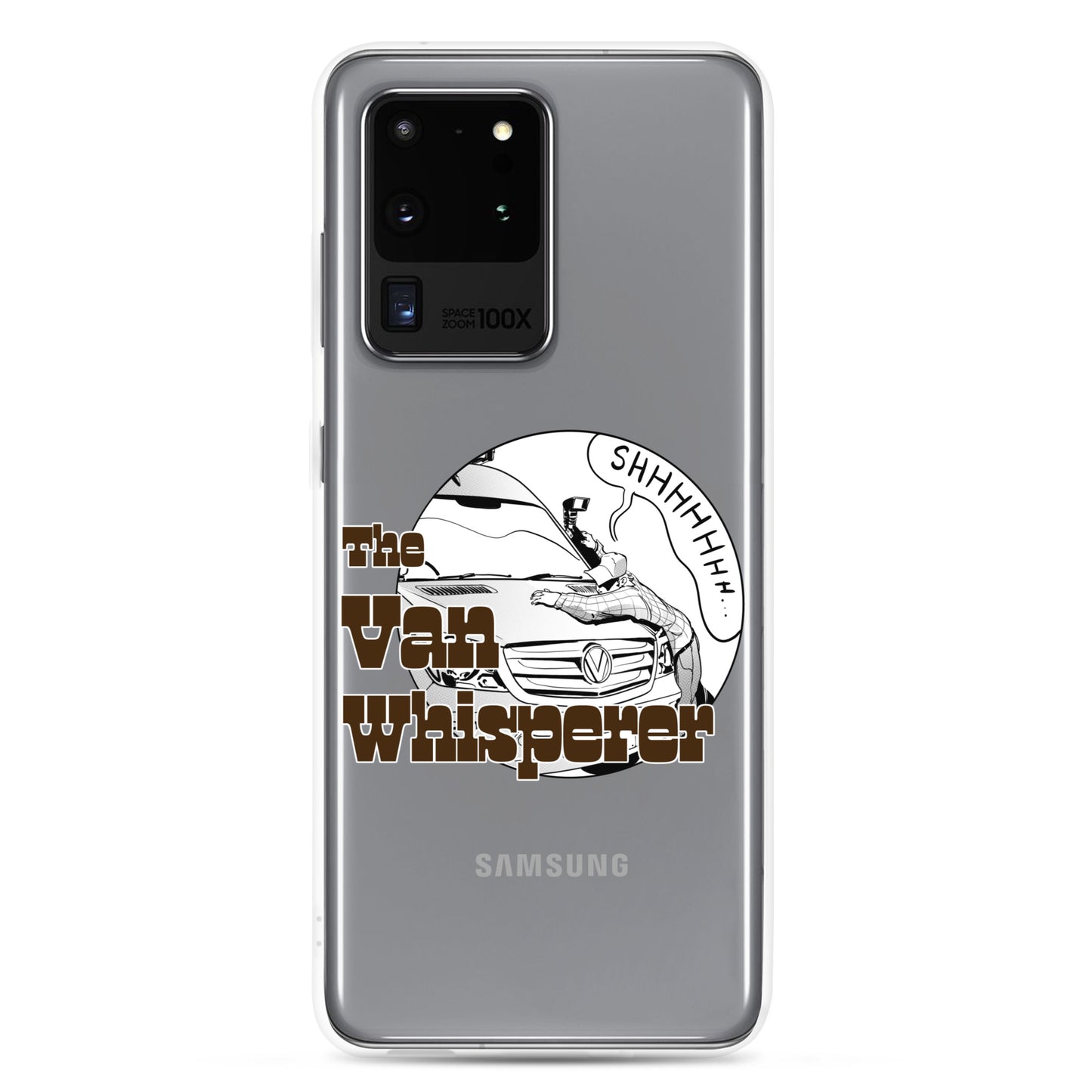 Clear Case for Samsung® with “The Van Whisperer” (M) logo