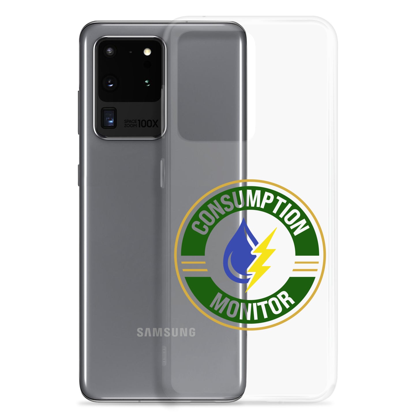 Clear Case for Samsung® with “Consumption Monitor" logo