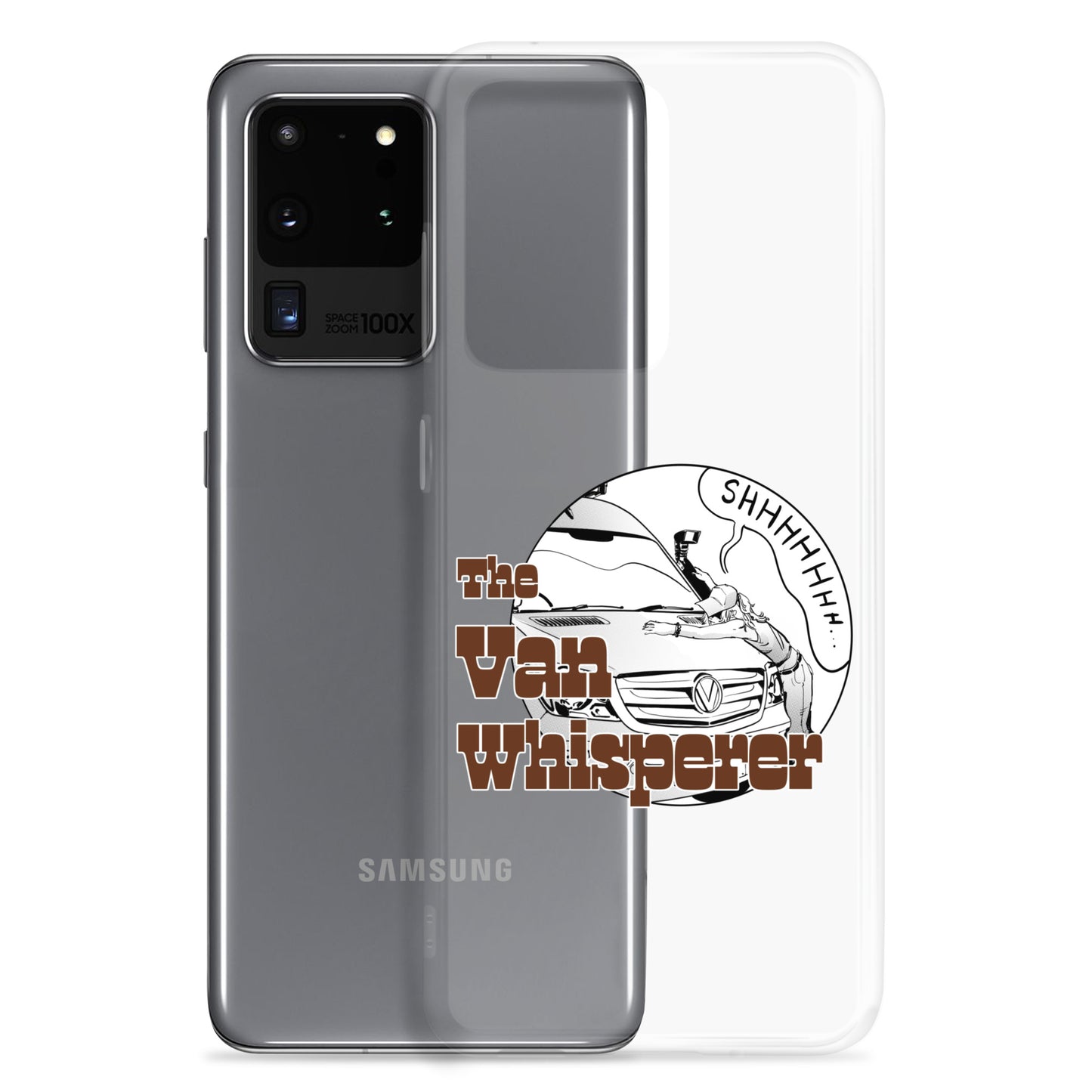 Clear Case for Samsung® with “The Van Whisperer” (F) logo