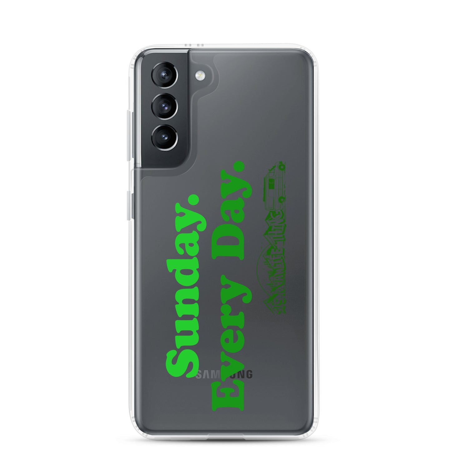 Clear Case for Samsung® with “Sunday Every Day” logo