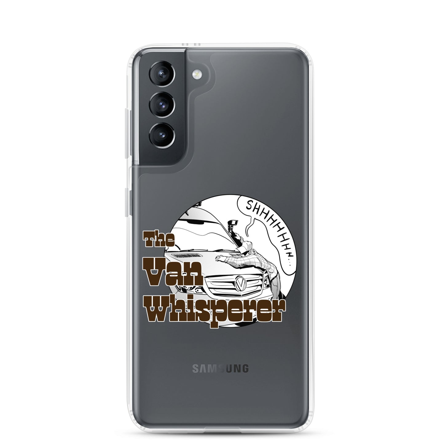 Clear Case for Samsung® with “The Van Whisperer” (M) logo