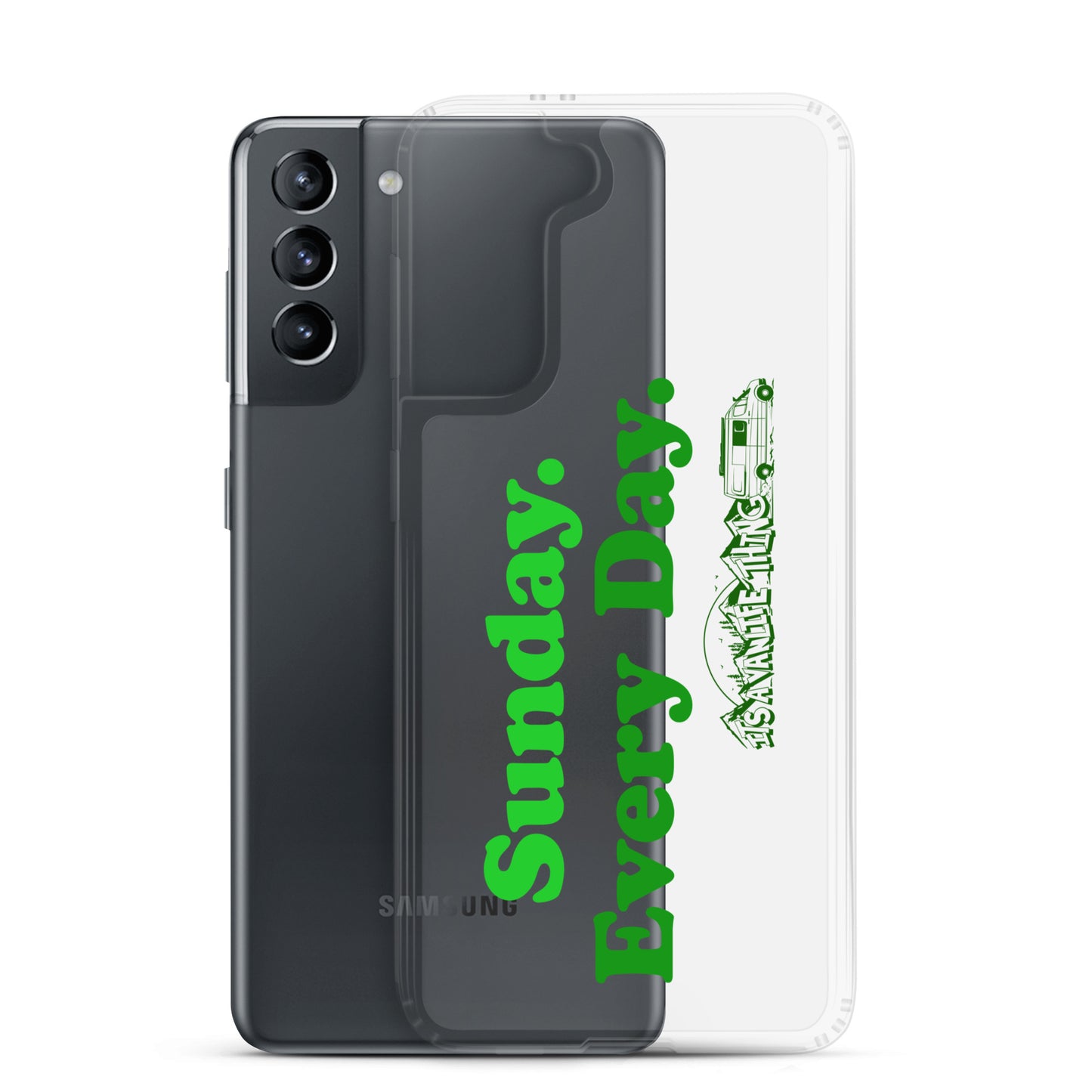 Clear Case for Samsung® with “Sunday Every Day” logo