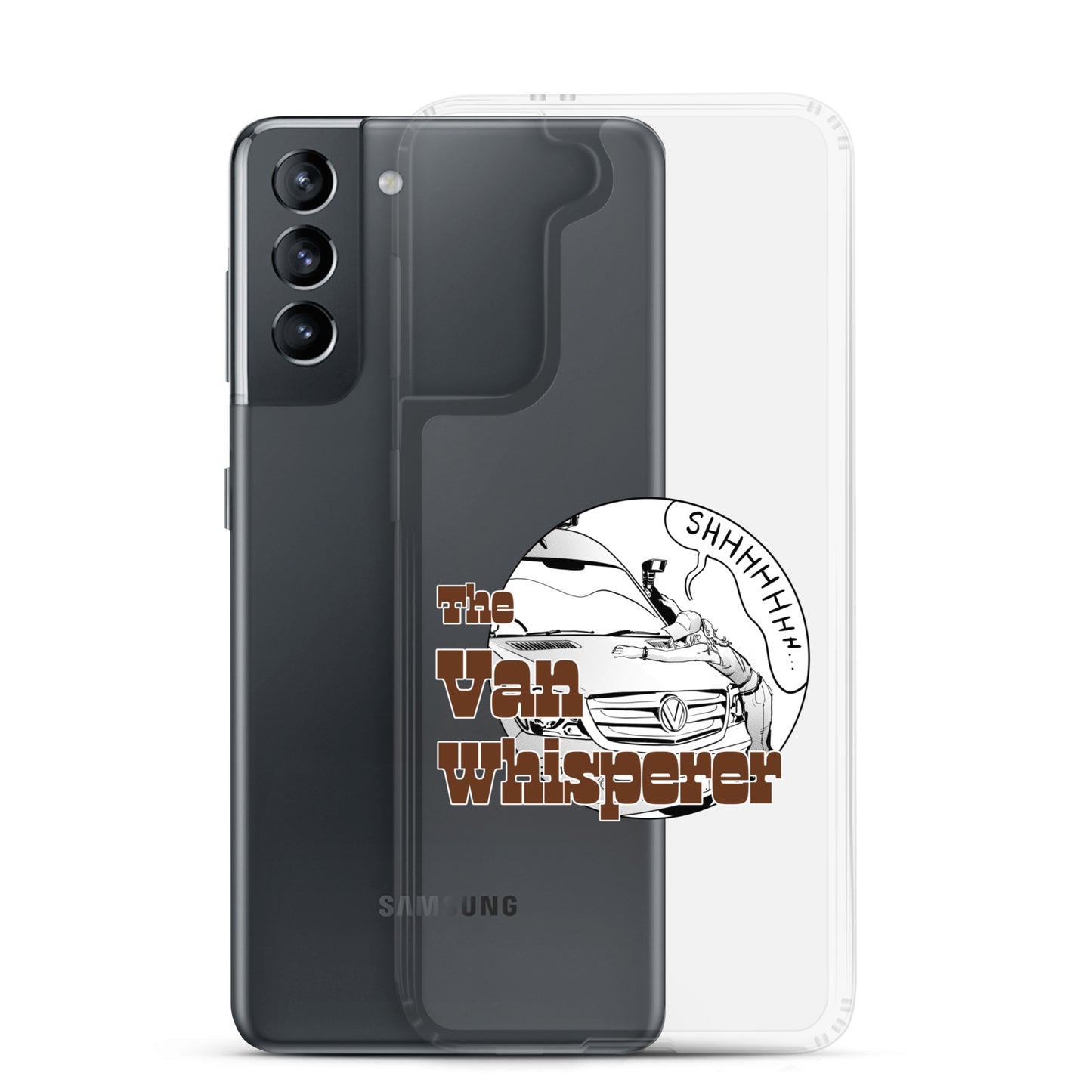 Clear Case for Samsung® with “The Van Whisperer” (F) logo