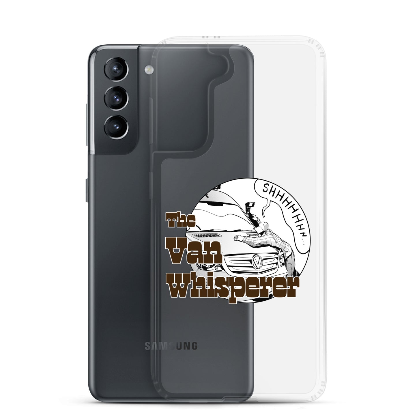 Clear Case for Samsung® with “The Van Whisperer” (M) logo